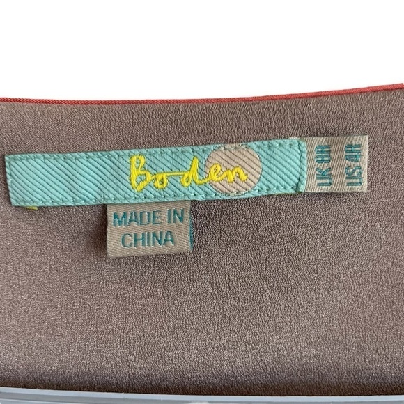 Boden 100% Silk Shift Dress, Size 4 - Picture 7 of 9